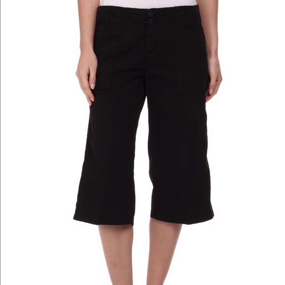 Sanctuary Black Cropped Wide-Leg Pants